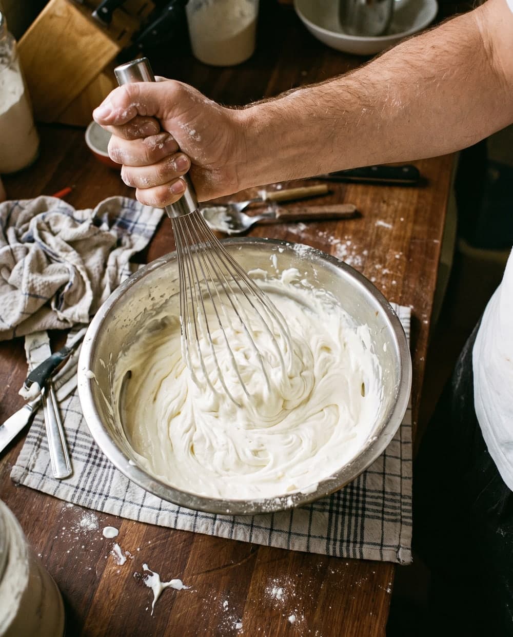 Mascarpone travaillée au fouet à l'atelier Dolce'AD