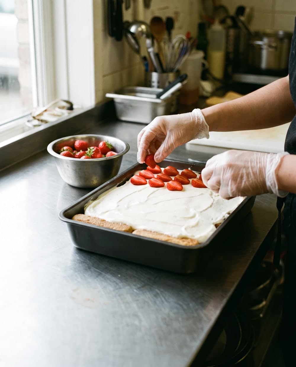 Montage des couches d'un tiramisu Dolce'AD